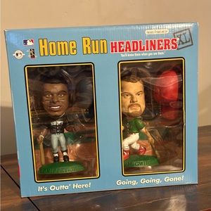 1998 MLB Home Run Headliners XL Bobbleheads - Ken Griffey Jr & Mark‎ McGwire